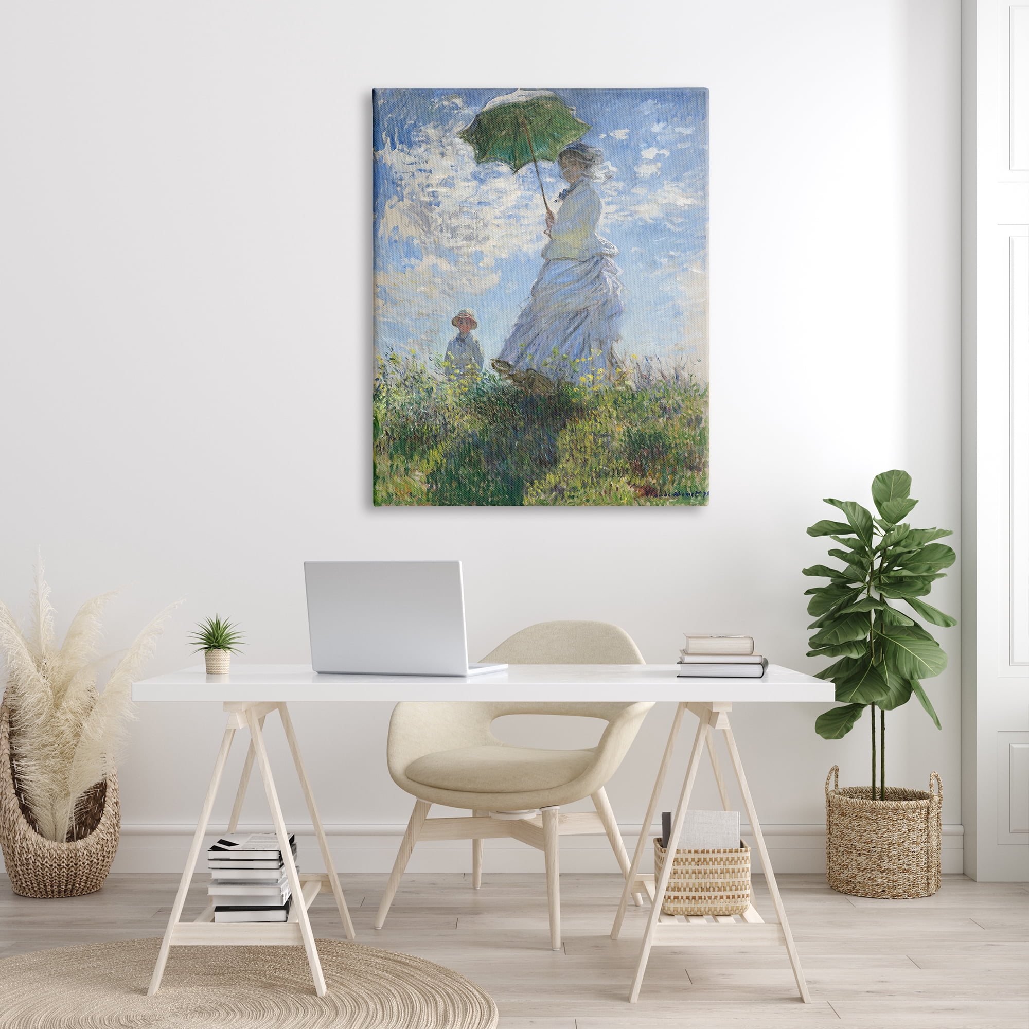 Stupell Industries Woman with a Parasol Classic Claude Monet Painting Painting Gallery Wrapped Canvas Print Wall Art, Design by one1000paintings
