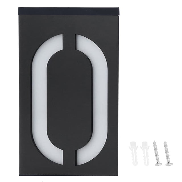 Luz LED de energía Solar para exteriores, señal de número, casa, Hotel, tienda, puerta, luces de dirección, número de placa 0 VoborMX herramienta