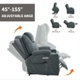 thumbnail image 6 of Power Lift Recliner Chair, Heavy Duty 350 LBS Capacity with Massage & Heat, Electric Recliner with USB Ports for Elderly, Perfect Gift for Parents, Husband, Wife, Grey, 6 of 8