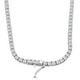 thumbnail image 3 of Pompeii 33 Ct Round-Cut Diamond Tennis Necklace 14K White Gold 18" (J-K,I1-2), 3 of 4