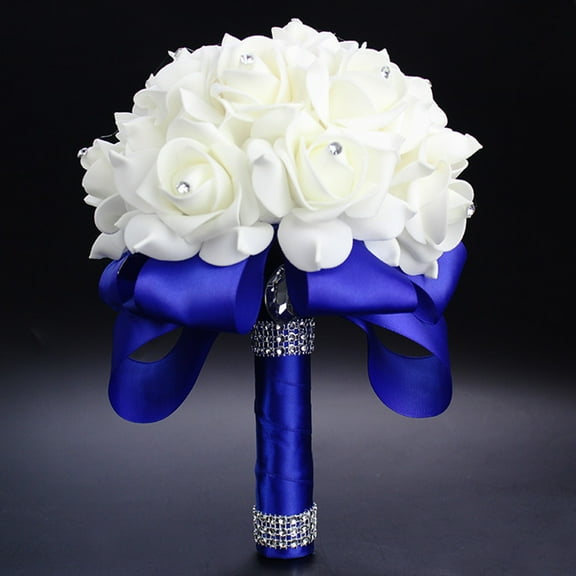 Raindrops Blue Artificial Bouquet Made of Foam for Decoration Great for Wedding and Home Use Realistic Simulation Flowers Ornament 1PC
