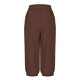 thumbnail image 3 of Zuesphe Casual Pants for Women Loose Fit Petite Women Capri Pants Sale Wide Leg Pants Women Casual Womens Cargo Pants High Waisted Cotton, 3 of 5