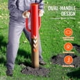 thumbnail image 3 of SKYSHALO Handheld Post Driver, 2.7 in Diameter for T Posts, 14LB Carbon Steel Rammer, Ideal for U Channel, Signage & Wooden Posts, Red, 3 of 9