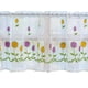 thumbnail image 1 of Bewildely Cortinas de encaje decorativas de poliéster con diseño de café que transforman tu hogar con flores translúcidas. Decoración del hogar Como se muestra 230*60cm, 1 of 6