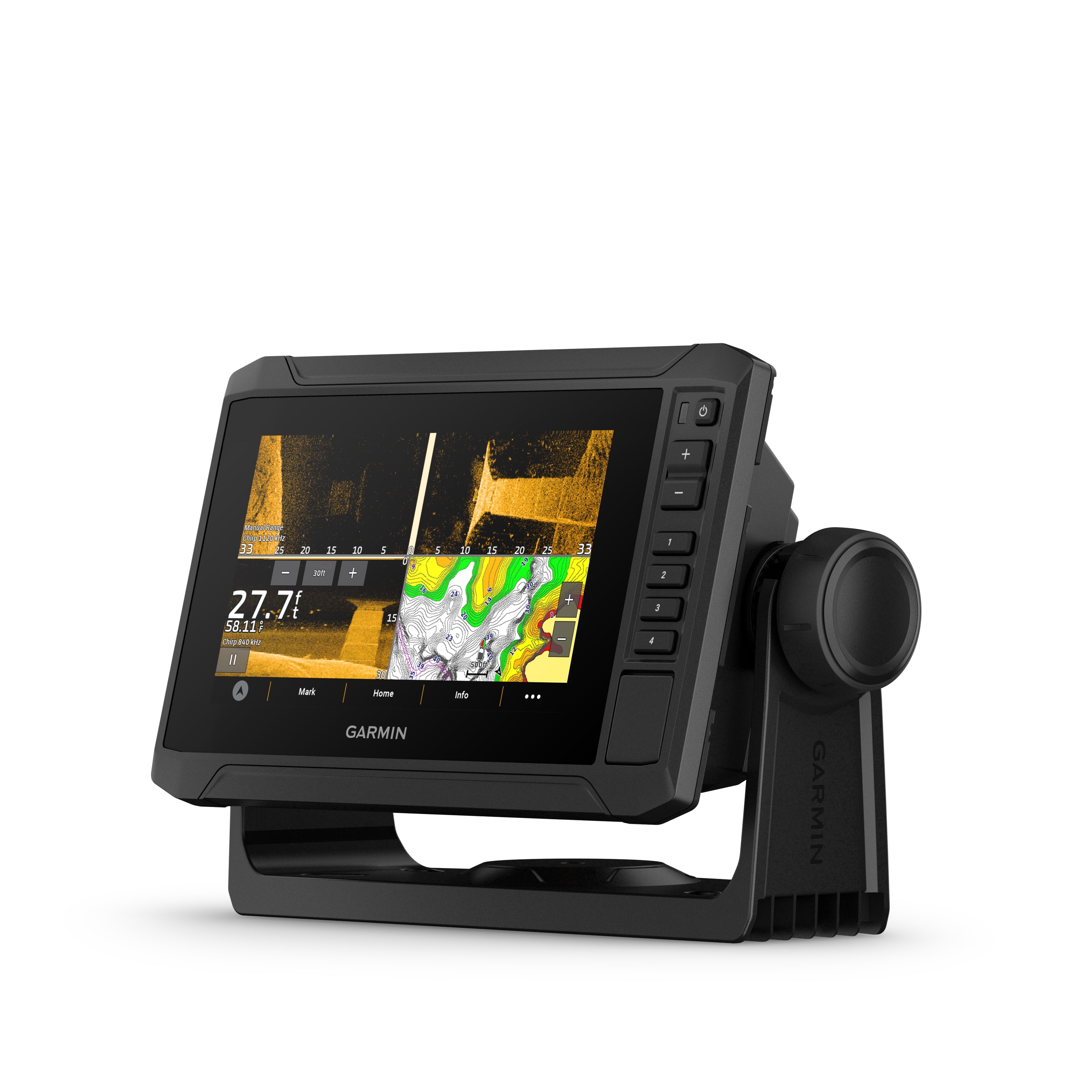 GPS Sondeur Garmin ECHOMAP 64sv UHD2 Avec Cartes Côtières US & Transducteur GT54