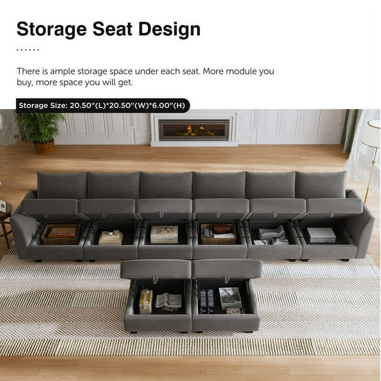 Onizbar 【Luxury】 HONBAY Durable & Comfortable Modular Sectional Sofa with