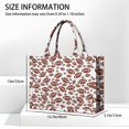 thumbnail image 3 of Large Capacity Tote Bag,White Brown Footballs Pattern Handbag Fashion Luxury Tote Bag,15.7"x13"x 5.1" Inches,Laptop Compatible, 3 of 6