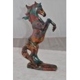 thumbnail image 6 of Nifao Small Varicolored Rearing Horse Resin Statue – Home Decor Sculpture, 8"L x 3"W x 13"H, 6 of 11