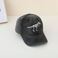 thumbnail image 2 of Gibobby Baby Baseball Cap Dinosaur Pattern Toddler Snapback Hat Infant Ball Cap Newborn Hats for Boys Girls 12 18 Months 1-4T Kids Summer Sun Hat(One Size,Black), 2 of 4