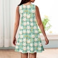 thumbnail image 5 of LTTVQM Girls Easter Dress Bunny Egg Print Happy Sleeveless Sundress Casual Crewneck Midi Dresses Fashion Church Dresses Light Green 9-10 Years, 5 of 5
