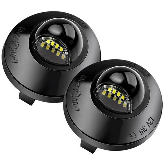 LED License Plate Light Tag Lamp Assembly Replacement For Ford F-150 F-250 F-350 F-450 F-550 Superduty Ranger Pickup Truck Explorer Bronco Excursion Expedition, DC12V 6000K White, Pack of 2