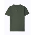 thumbnail image 4 of Golf Shirts for Men Short Sleeve,Mens Cotton Henley T-Shirts Short Sleeve Solid Color Casual Basic Tees Work Shirts with Buttons, 4 of 7