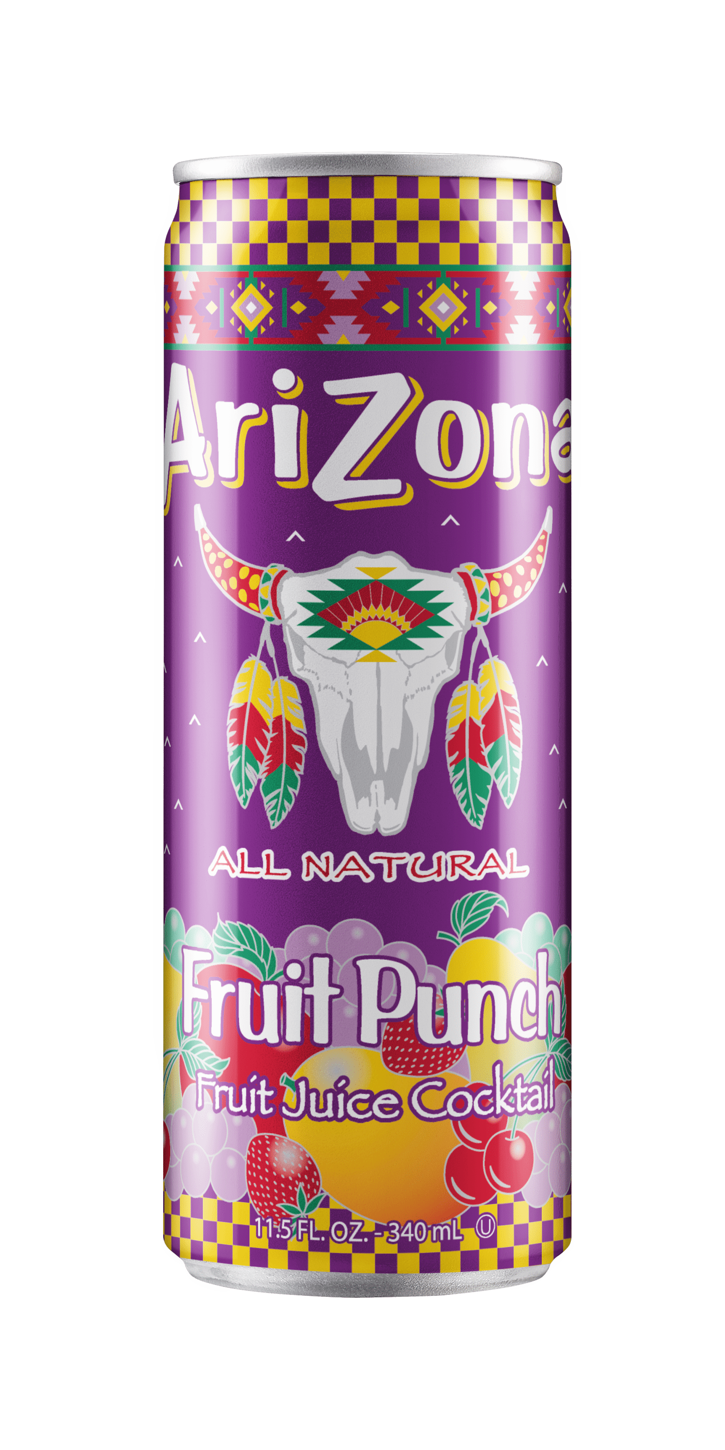 AriZona Fruit Punch Juice Cocktail, 8 Pack 11.5 fl oz Aluminum Can