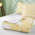 thumbnail image 4 of Erosebridal Goose Twin Quilt Set for Boys Girls, Yellow Background Twin Coverlet Set, 2-Piece 1 Bedspread and 1 Pillowcase, 4 of 7