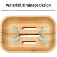 thumbnail image 7 of Limei 2 Pack Bamboo Wood Soap Dish, Bar Soap Holder, Soap Tray for Shower Bathroom, Kitchen, Sinks and Counter Top, 7 of 7