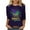 Purple16, variant on xixinqiwan Mardi Gras Shirt for Women,3/4 Sleeve Crew Neck Tops Tunic Gold Green Purple Masquerade Party Outfit