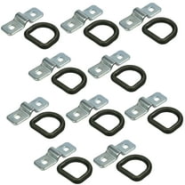 The ROP Shop | 10-Pack 3/8" Steel D Rings & Clips Tie Down Trailer Truck Chain Anchor Bolt on