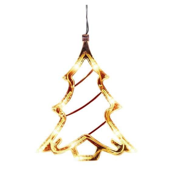 VerPetridure 8818 Led Christmas Sucker Lights Christmas Tree Bells Decorative Lights Curtains Battery Lights Festive Lights B Christmas Trees LED Christmas Sucker Lights Christmas Tree And Bell Decor