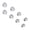 Gray, variant on 4 Pair Silicone Ear Tip Earpads Replacement Tip Wireless Earphone Earbuds for E8