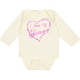 thumbnail image 3 of Inktastic I Love My Glamma in Pink Chalk Heart Boys or Girls Long Sleeve Baby Bodysuit, 3 of 5