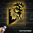 thumbnail image 3 of Craftnamesign Funny Chicken Farmhouse Metal Wall Art LED Light, Chicken Coop Sign Home Decor, 3 of 5