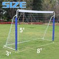 thumbnail image 2 of Exercise Equipment Kids Soccer Goals for Backyard Portable Youth Soccer Goal with Net 8x5 FT,Home Gym Equipment, 2 of 6