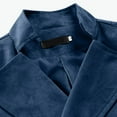 thumbnail image 4 of Miluxas Mens Double Breasted Suede Dress Vest Prom Party Velvet Waistcoat Blue S(S), 4 of 5