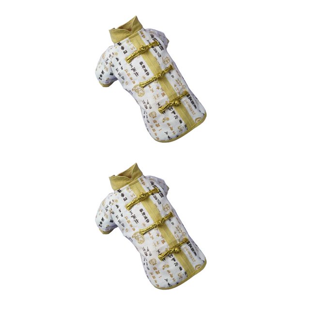 Billuyoard Ropa para perros, ropa para mascotas, vestidos para cachorros, traje Tang bonito, estilo chino de Año Nuevo, calidez de invierno, Type5 NO5