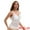 White, variant on Unique Bargains Women's Lace Mesh V Back Wide Strap Fixed Cup Camisoles M White