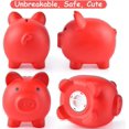 thumbnail image 3 of RUseeN Large Piggy Bank, Unbreakable Plastic Money Bank, Coin Bank for Girls and Boys, Large Size Piggy Banks, Practical Gifts for Birthday, Easter, Baby Shower (Red), 3 of 5