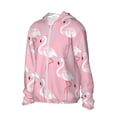 thumbnail image 2 of Pofeuu Pink Flamingo Print Sun Protection Outdoor Lightweight Full Zip UV Cooling Hoodie Long Sleeve Summer Clothing for Outdoor Hiking-3X-Large, 2 of 5