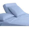 thumbnail image 3 of Cotton Metrics 600TC 100% Cotton Top Split Cal King Sheets Sets for Adjustable beds - 28" Split Top Cal-King Sheets Fits Upto 18" Deep Pocket Color Cloud Blue, 3 of 7