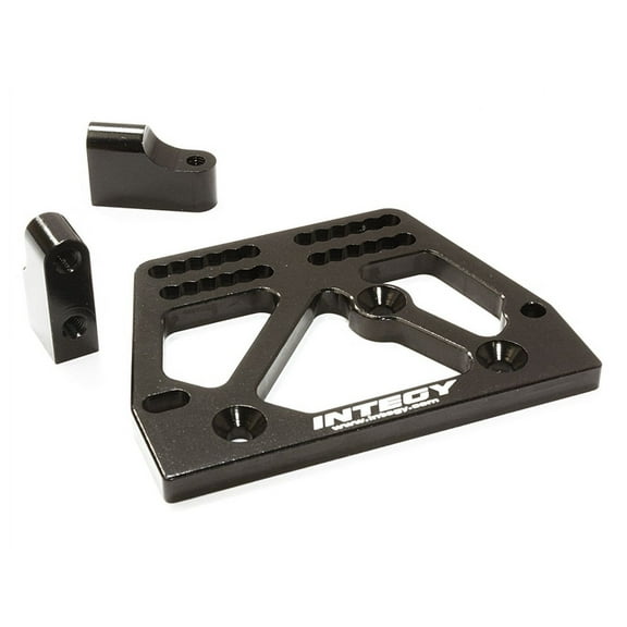 Integy RC Toy Model Hop-ups C26707BLACK Billet Machined Alloy Servo Mount Set for Axial 1/10 SCX-10 Scale Crawler