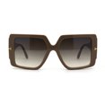 thumbnail image 1 of Womens Trendy Squared Rectangular Butterfly Sunglasses Beige Brown, 1 of 4