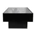 thumbnail image 2 of Extendable Coffee Table, 39" Wood Center Table with Hidden Storage Compartment,Sliding Glass Tabletop, LED Lights,Display Table for Living Room,Office, 2 of 9