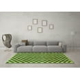 thumbnail image 3 of Ahgly Company Indoor Rectangle Checkered Turquoise Blue Modern Area Rugs, 6' x 9', 3 of 4