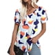 thumbnail image 1 of Puntoco - Camiseta de manga corta con cuello en V para mujer, holgada, informal, de verano Puntoco Puntoco-9021, 1 of 7