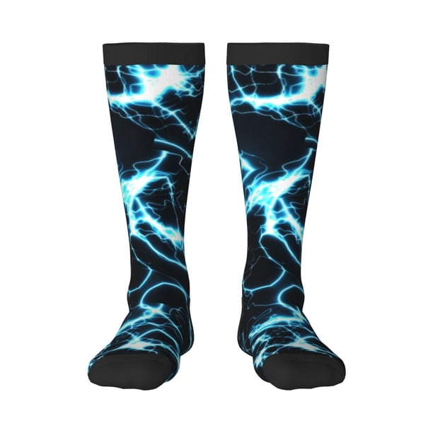 Balery Lightning Calcetines novedosos Calcetines deportivos Calcetines hasta la rodilla Calcetines de algodón Calcetines originales y geniales
