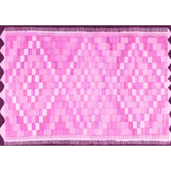 Ahgly Company Indoor Rectangle Southwestern Pink Country Area Rugs, 5' x 7'