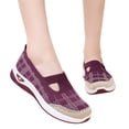 thumbnail image 2 of Domuza Womens Orthopedic Athletic Shoes Walking Shoes - Lightweight, Loose Fit, Breathable, Mesh-Comfortable, Soft Soled, Wide & Bulky Sneakers Purple 5.5（EU-36）, 2 of 6