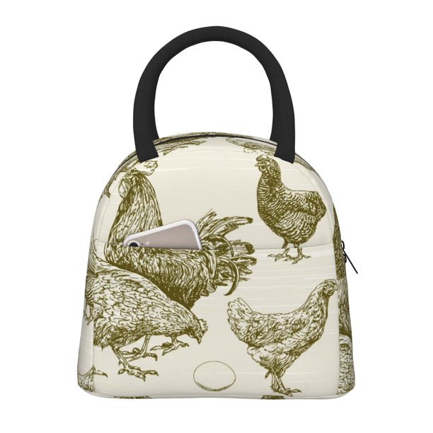Balery Chickens Bolsa de Almuerzo para Mujeres, Caja de Almuerzo, Bolsa de Almuerzo Pequeña Impermeable, Tote de Almuerzo Reutilizable con Gran Capacidad