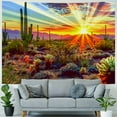 thumbnail image 4 of Chilfamy  Arizona Desert Tapestry Saguaro Cacti Mountains Tapestries Natural Plants Tapestry Cactus Tapestry for Room 40x60inch, 4 of 6