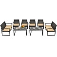 thumbnail image 3 of Gymax 8PCS Outdoor Wicker Rattan Furniture Set Patio Conversation Set w/ Cushions, 3 of 10
