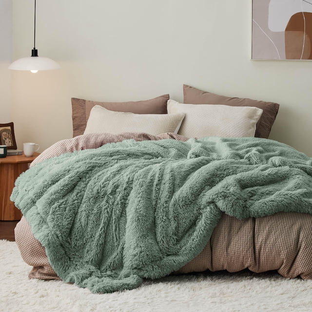 Manta Bedsure Queen de felpa sherpa de 229 x 229 cm de grosor