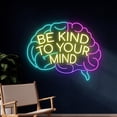 thumbnail image 2 of Handmadetneonsign Custom Be Kind To Your Mind Brain Neon Sign, Human Brain LED Light, Brain Neon, 2 of 5