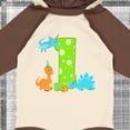 thumbnail image 4 of Inktastic Dinosaur First Birthday Party Boys or Girls Long Sleeve Baby Bodysuit, 4 of 5