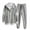Grey, variant on Jogging Suits for Men 2 Piece Set Loose Casual Zipper Hoodie Sweatshirt And Bundle Feet Sweatpants Sets Fall Fashion Pullover Suit Winter Clothes Outfits