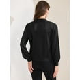 thumbnail image 4 of DARING DIVA Zip Up Coat Long Sleeve Outerwear  Lightweight Top XS Black, 4 of 6