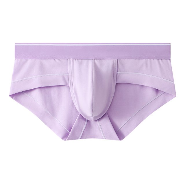 Calzoncillos de algodón puro para hombre, transpirables, con forma de U, con bolsa grande, cintura baja, sexys, para jóvenes