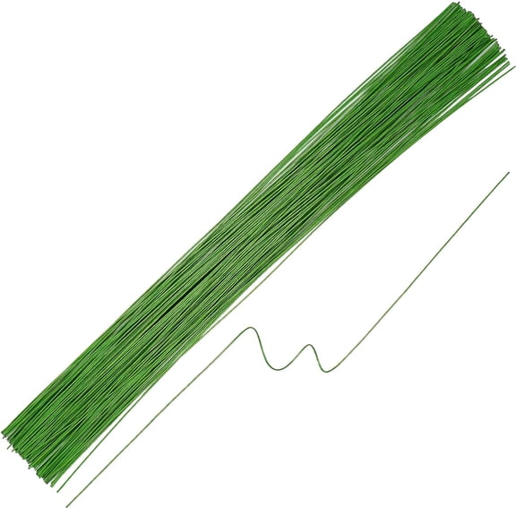 HEZIFQ 22 Gauge Floral Wire Stems for Flower Florist Floral,100Pcs Green 22 gauge floral wire Flexible for Bouquet Craft